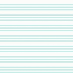 Turquoise Bandy Stripe: Powdery Turquoise Horizontal Stripe