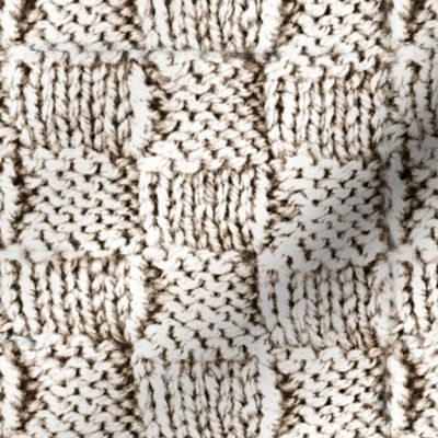 Knit and Purl Pale Cream Stitch  