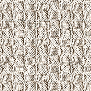 Knit and Purl Pale Cream Stitch  