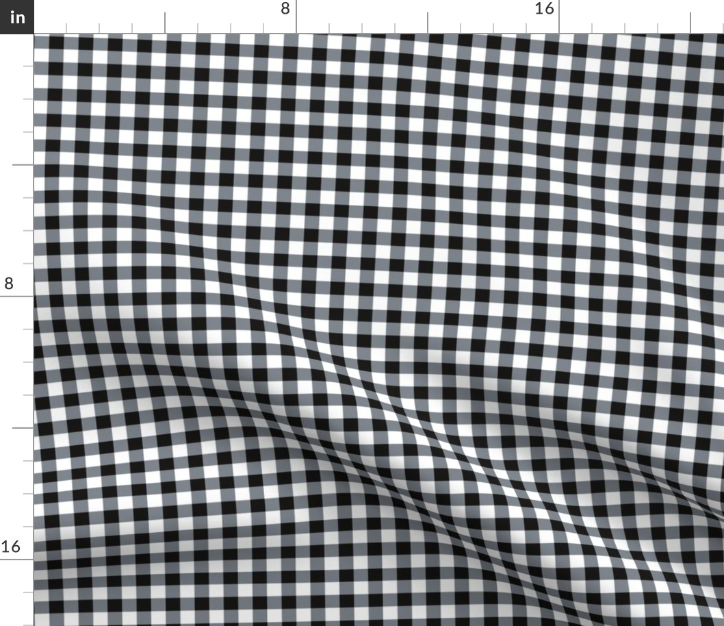 GINGHAM  (black white) LARGESCALE