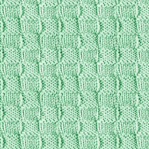 Knit and Purl Pale Green Stitch  