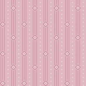 Pink Summer Stripe: Rose Pink Diamond Stripe, Thin Stripe 