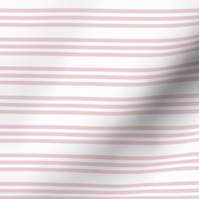 Powdery Pink Bandy Stripe: Rose Pink Horizontal Stripe
