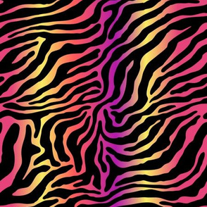 Zebra - purple, pink, peach, yellow