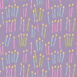 Birthday Candles |Purple Pink Green Blue candle|Renee Davis