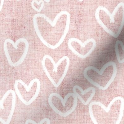 Pastel Hearts // Blush Washed Linen
