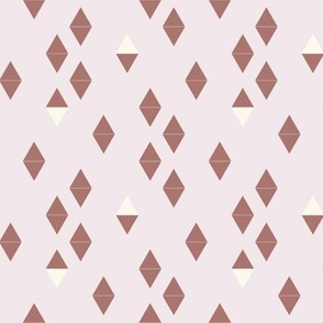 Blush and pink diamonds // Modern girl nursery fabric // 