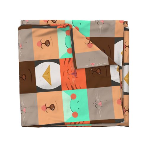 Animal Face Mask Fabric Fat Quarter (version 1)