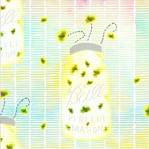 Ball Jar and Fireflies