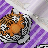 tigers - tossed on purple stripes - LAD20