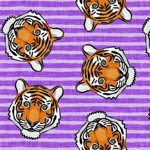 tigers - tossed on purple stripes - LAD20