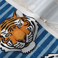 tigers - tossed on blue stripes - LAD20