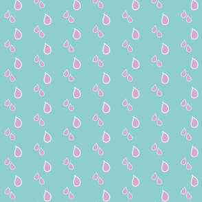Water Droplets Pink Teal Background