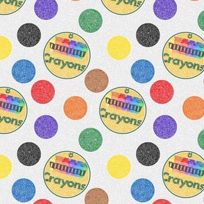 Crayon Color Polka Dots