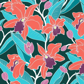 Wild Orchid-Orange small