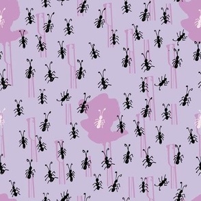 Lilac Ants Running