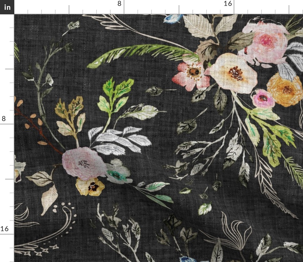 La boheme Floral (black) JUMBO