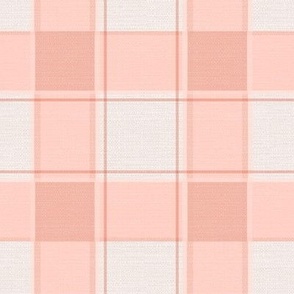 Rustic Gingham Check Bright Peach // large