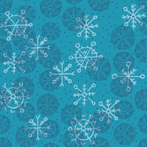 Free Snowflakes Teal