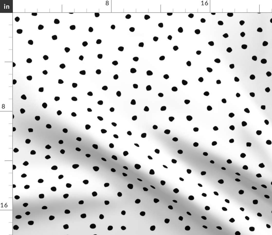 Black dots on white background