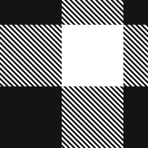 Tartan, Big Square, Black and white