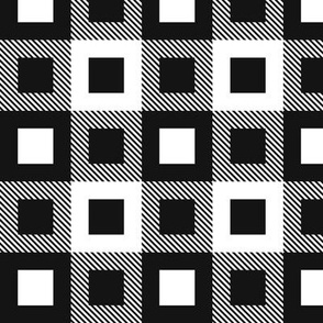 Tartan, Square, Black and White squares, Dark