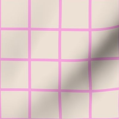 pink tan grid