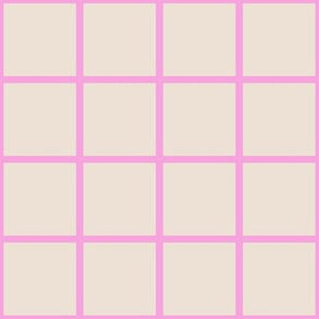 pink tan grid