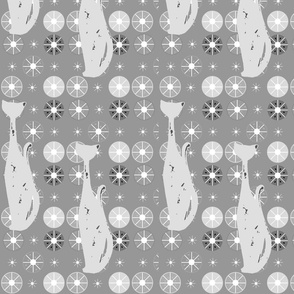 Cats Meow fruity Pattern - Grey