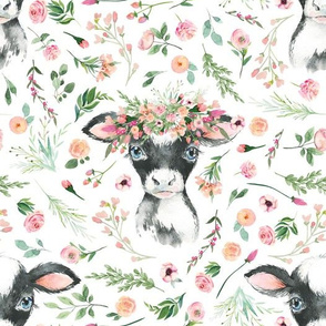 floral baby cow