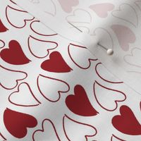 Scribbled Hearts | Old Brick Red  |Renee Davis