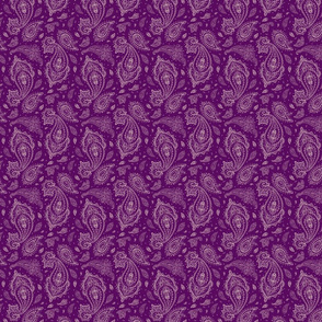 Champagne and Plum Paisley