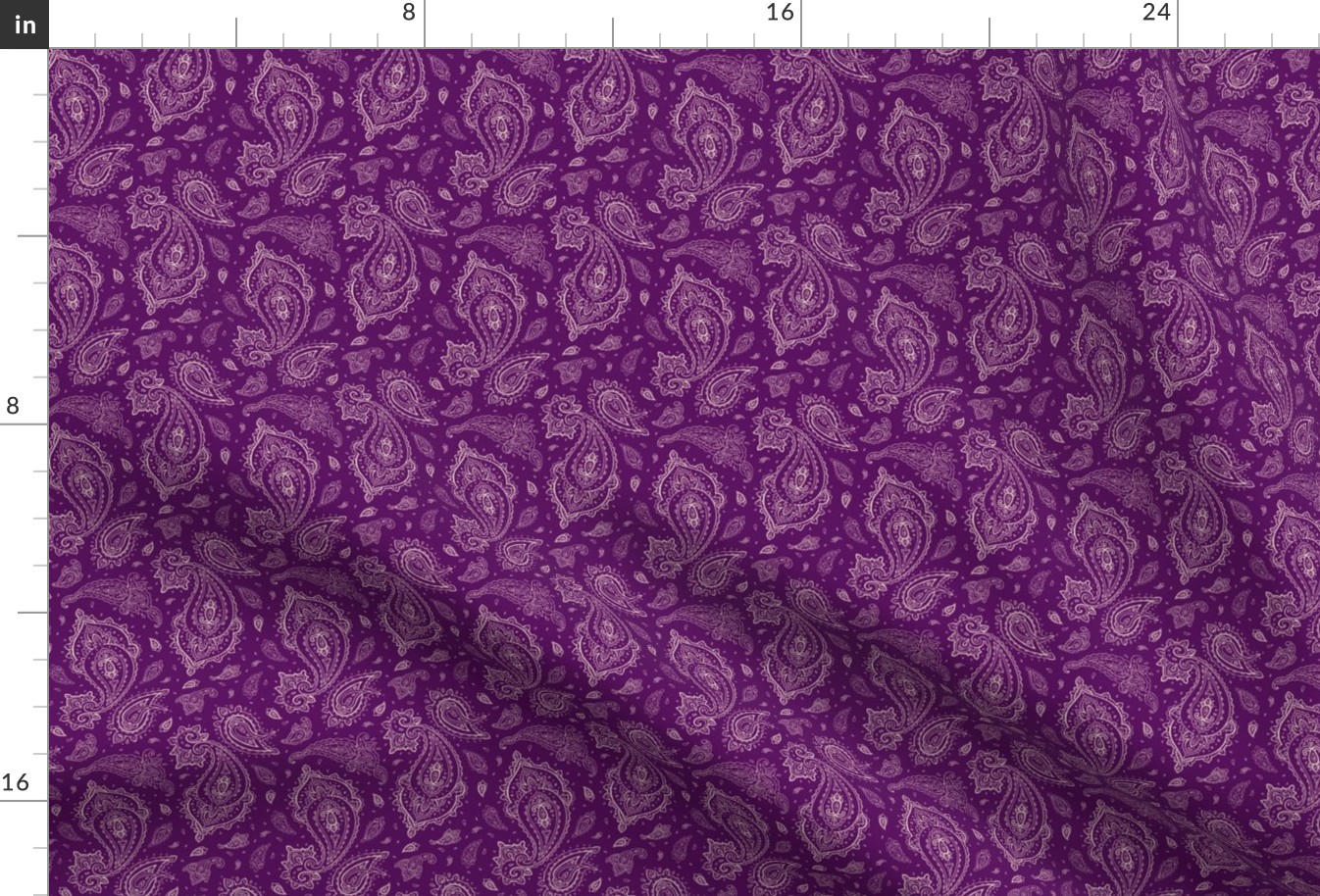 Champagne and Plum Paisley