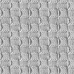 Knit and Purl Pale Grey Stitch  