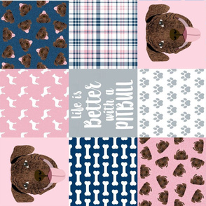 pitbull brindle quilt  fabric - 6" squares