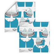 Shark Face Mask Panel - Make 2 masks in one fat quarter