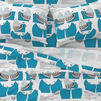 Shark Face Mask Panel - Make 2 masks in one fat quarter