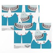 Shark Face Mask Panel - Make 2 masks in one fat quarter