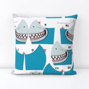 Shark Face Mask Panel - Make 2 masks in one fat quarter