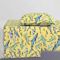 Shark Pattern in Yellow