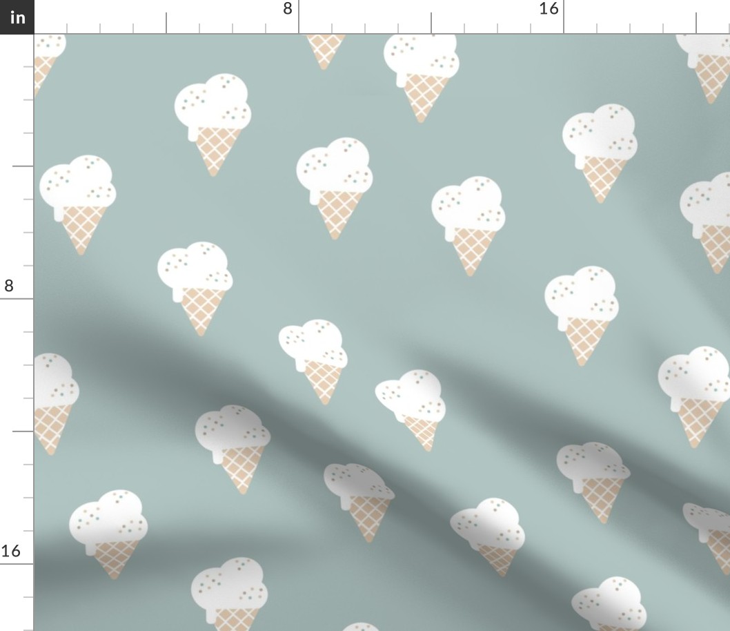 Little ice cream cone and confetti disco dip summer snack kids moody blue boys LARGE