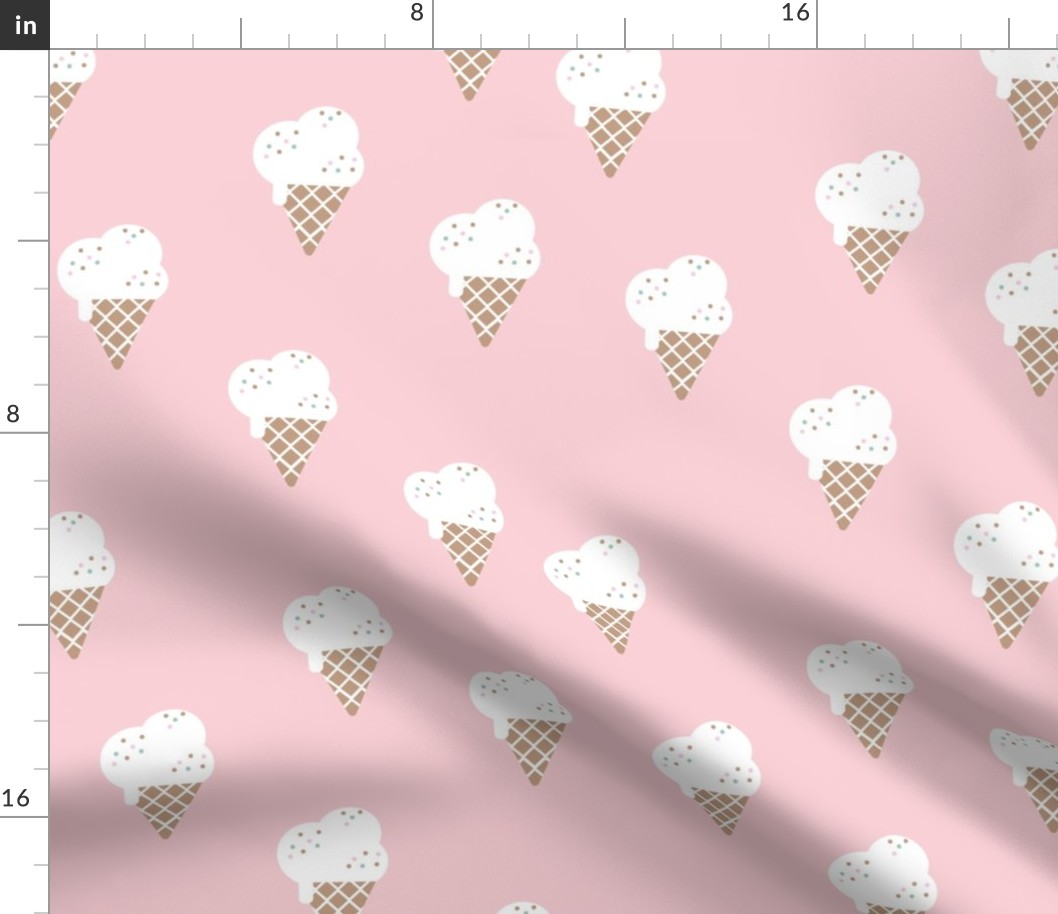 Little ice cream cone and confetti disco dip summer snack kids cinnamon soft pink girls LARGE
