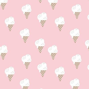 Little ice cream cone and confetti disco dip summer snack kids girls soft pink