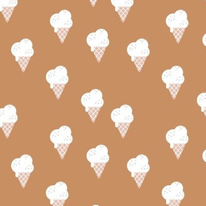 Little ice cream cone and confetti disco dip summer snack kids cinnamon brown white neutral