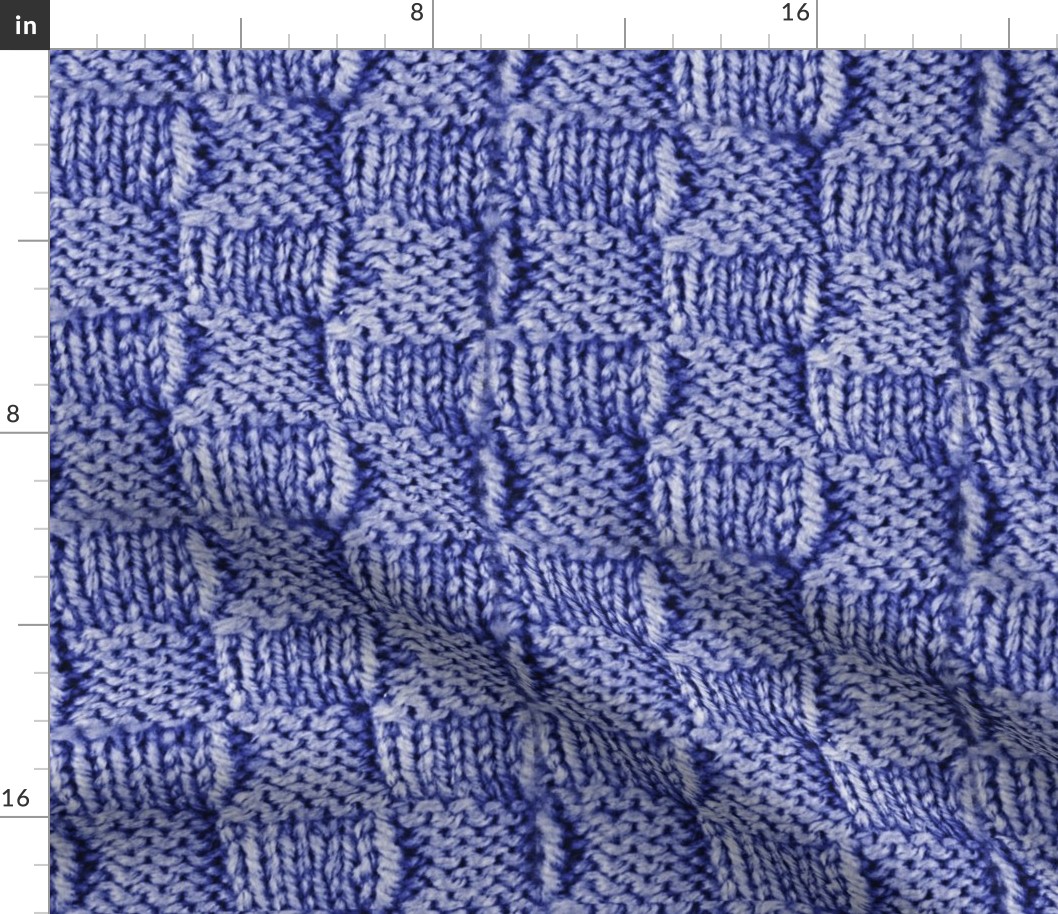 Knit and Purl Deep Blue Stitch  
