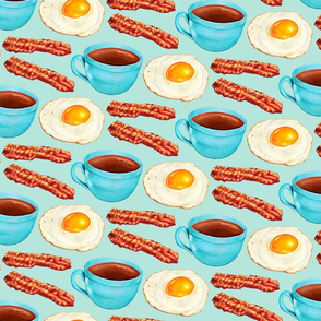 Coffee Bacon & Eggs - Blue