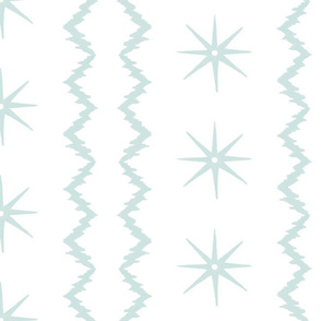 STARS AND STRIPES AQUA AND WHITE