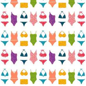 Polka Dot Swimsuit Fabric, Wallpaper and Home Decor