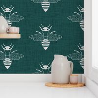Bees - Linen - Large Scale