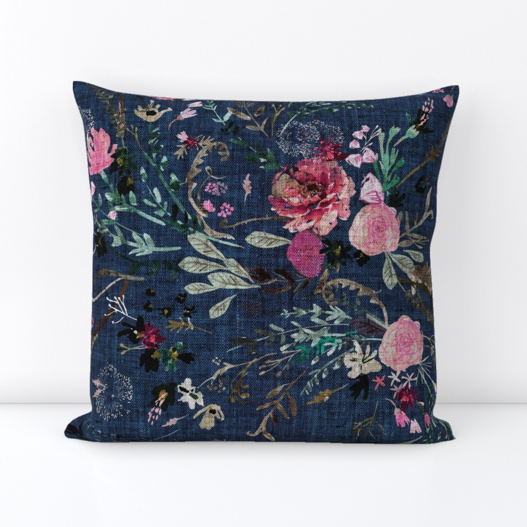 Fable Floral (navy) JUMBO